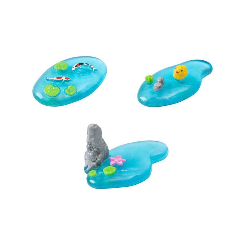 Bonsai Garden With Pond - Mini Resin Pond Ornaments With Koi