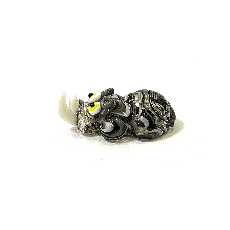 Miniature Glass Rhino Figurine - Bonsai Garden In Japan review and price