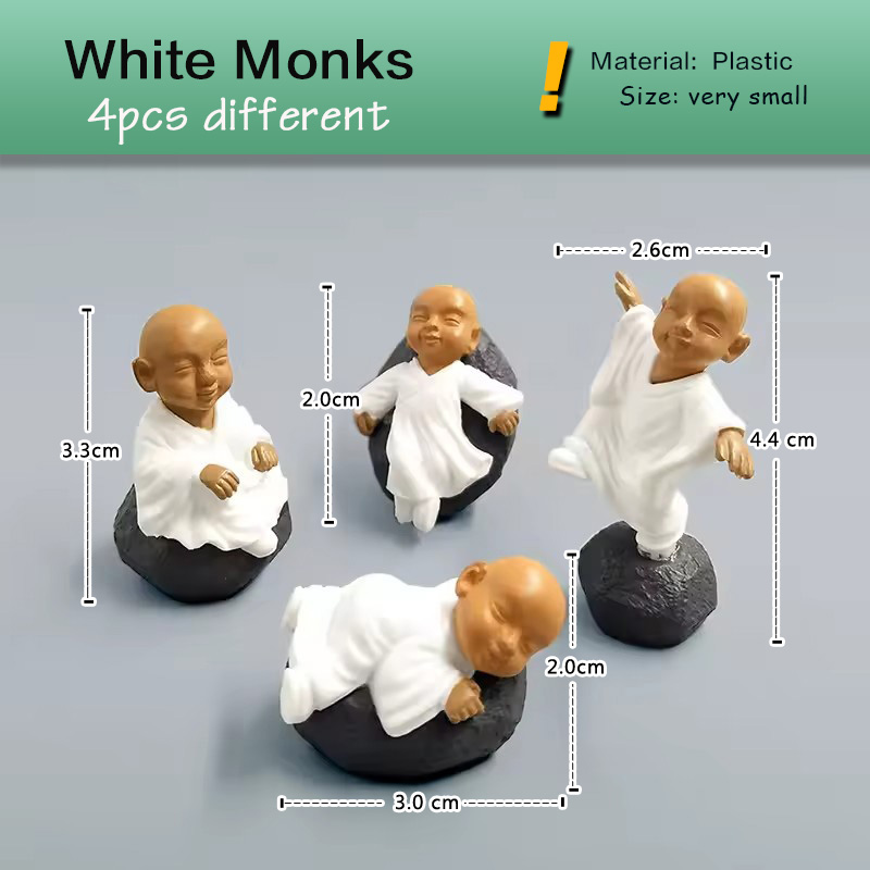 4pcs Chinese Kongfu Monk Minia - Bonsai Garden In Japan review and price