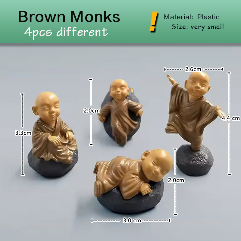4pcs Chinese Kongfu Monk Minia - Bonsai Garden In Japan review and price