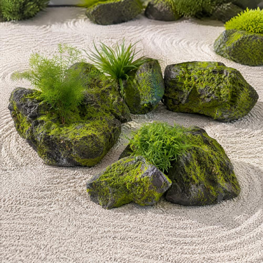 Artificial Moss Rocks for Land - Bonsai Garden With Pond review and price