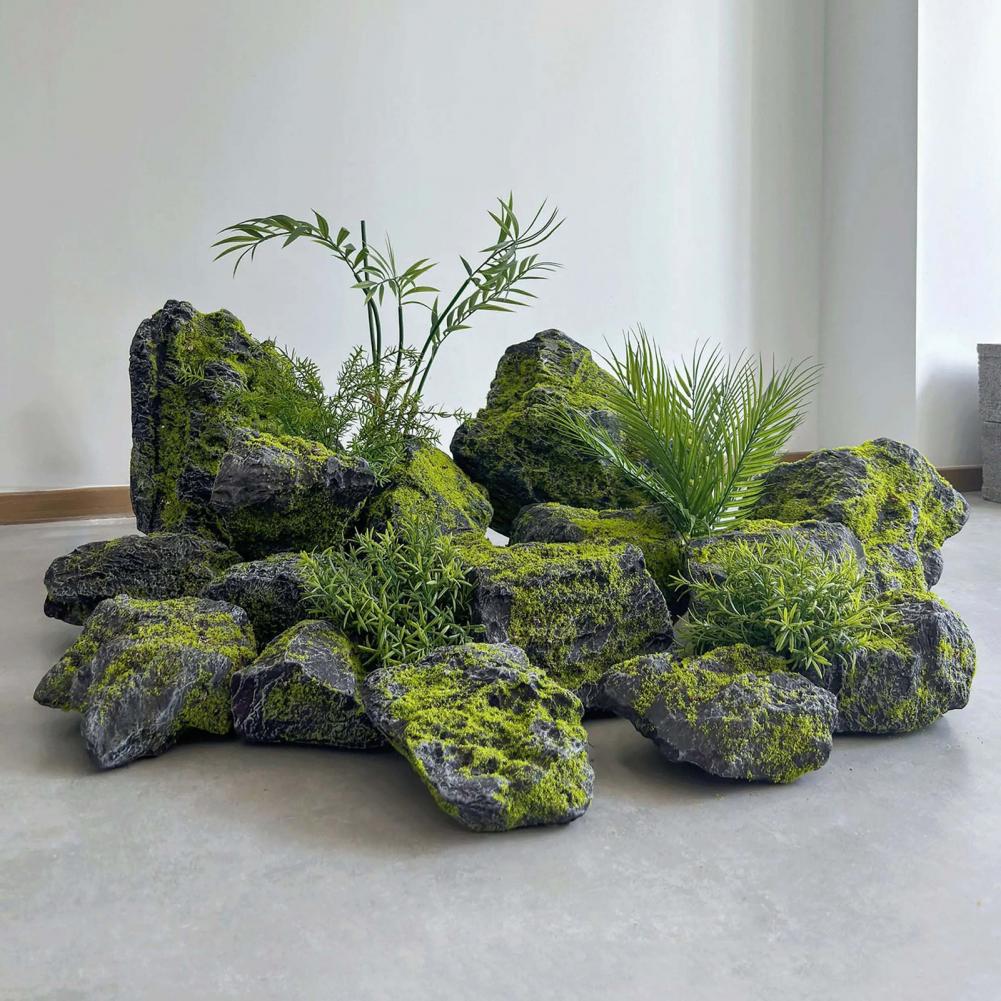 Artificial Moss Rocks for Land - Bonsai Garden With Pond review and price