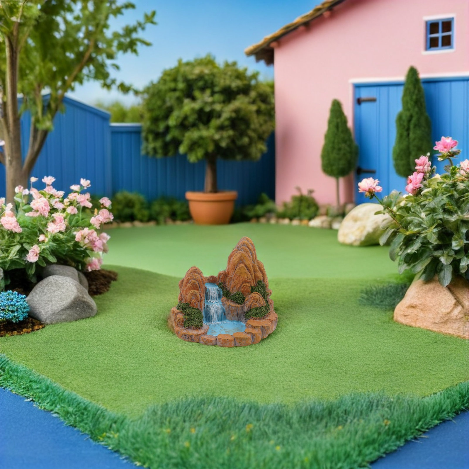 2Pcs Mini Rockery Resin Pond B - Bonsai Garden With Pond review and price