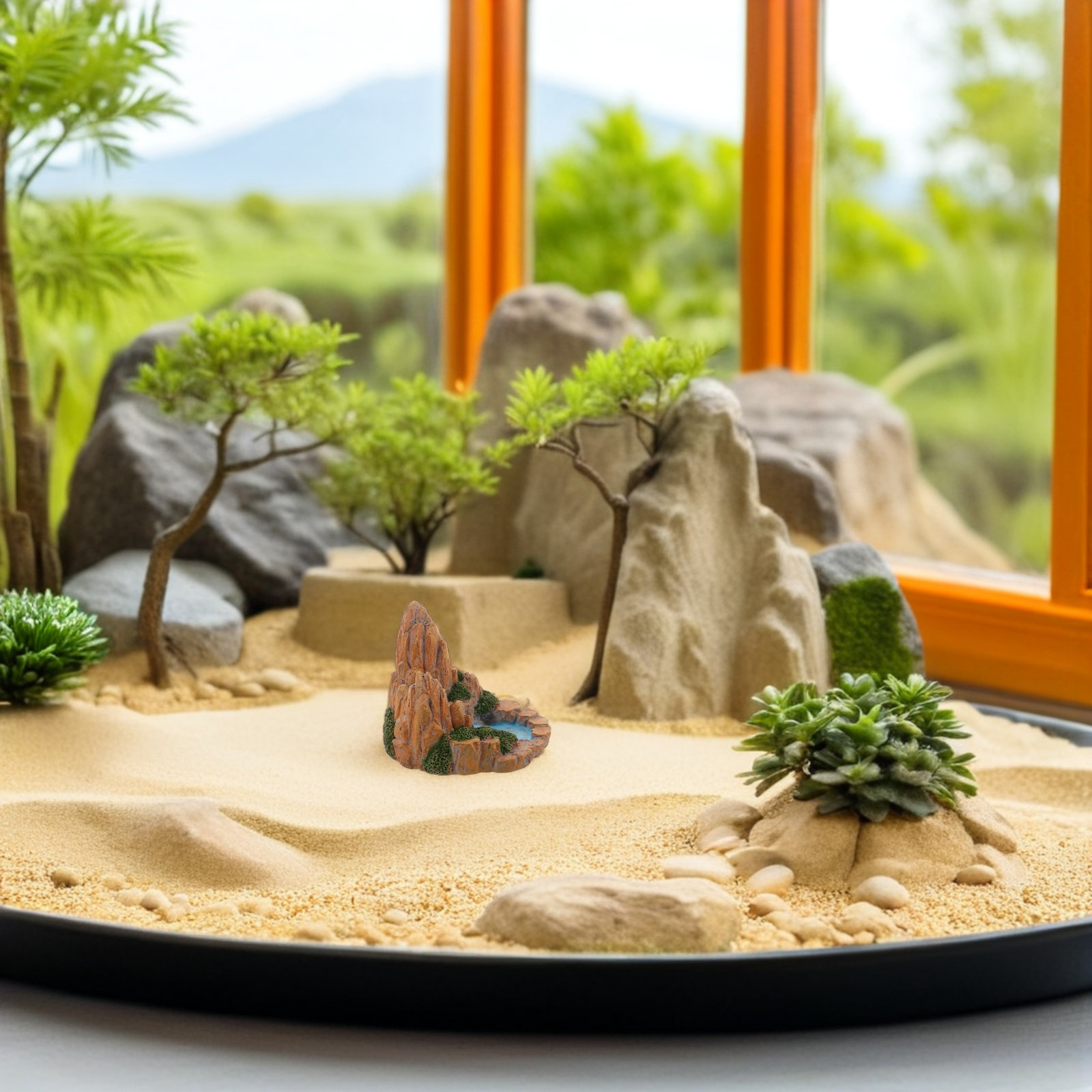2Pcs Mini Rockery Resin Pond B - Bonsai Garden With Pond review and price
