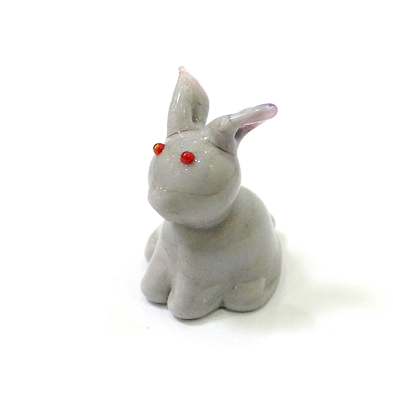 2pcs Mini Glass Bunny Figurine - Bonsai Garden In Japan review and price