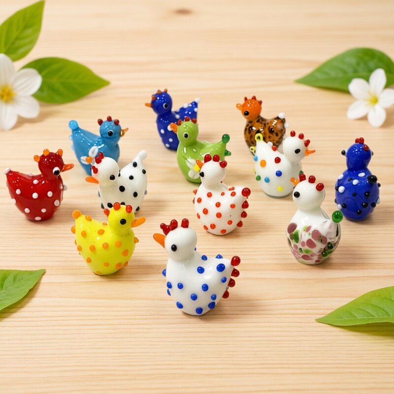 2PCS Handmade Cute Glass Chick - Bonsai Garden In Japan review and price