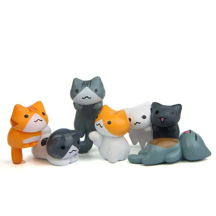 6Pcs/Set Cartoon Lucky pvc Cat - Bonsai Garden In Japan review and price
