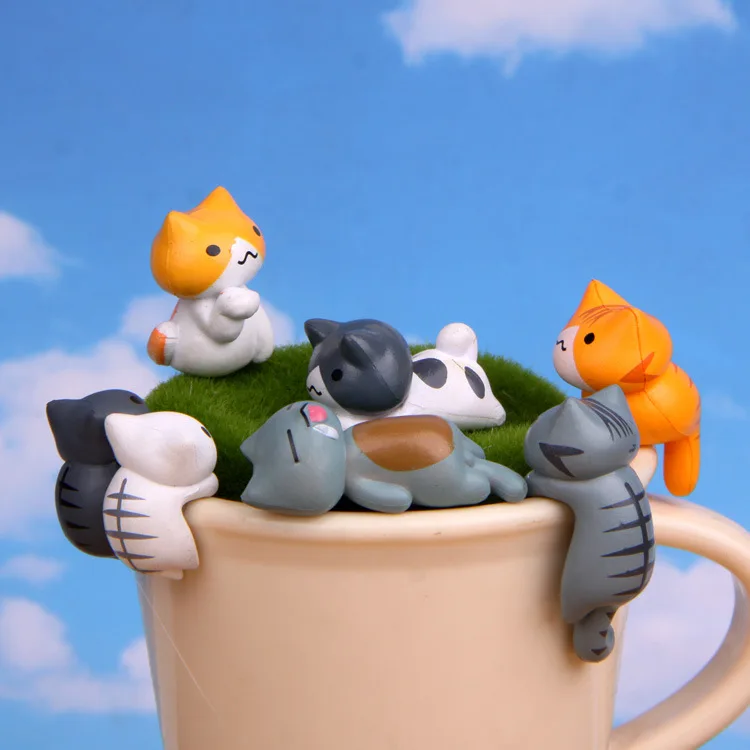 6Pcs/Set Cartoon Lucky pvc Cat - Bonsai Garden In Japan review and price
