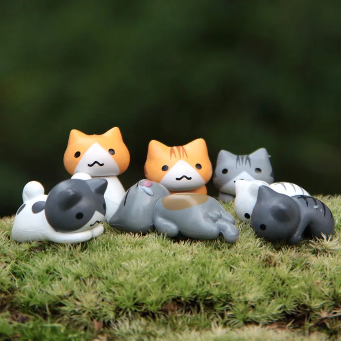6Pcs/Set Cartoon Lucky pvc Cat - Bonsai Garden In Japan review and price